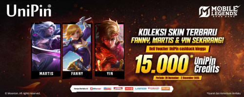 Mainkan Misi Task Master, Koleksi Skin Fanny, Martis & Yin & Dapatkan Cashback hingga 15.000 UniPin Credits!